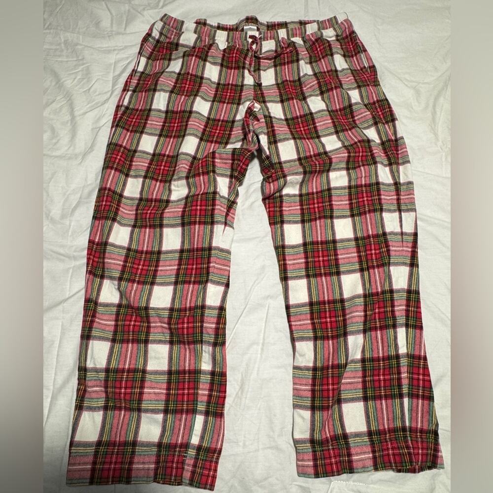 Hanna Andersson Men's Plaid Lounge Pants - Red, Green, White